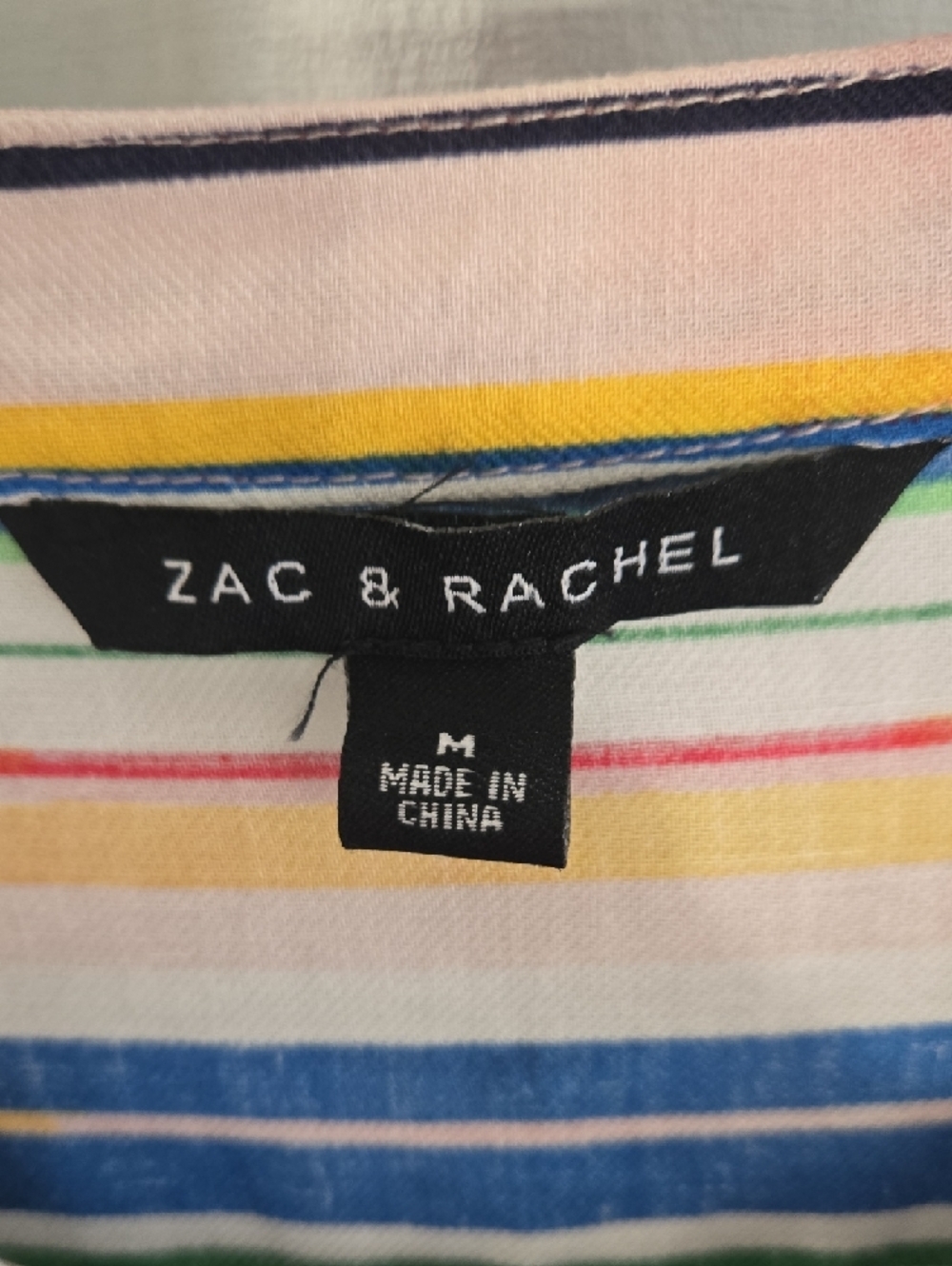 Zac & Rachel Striped Popover Button-Front Shirt  In EUC - Picture 2 of 8